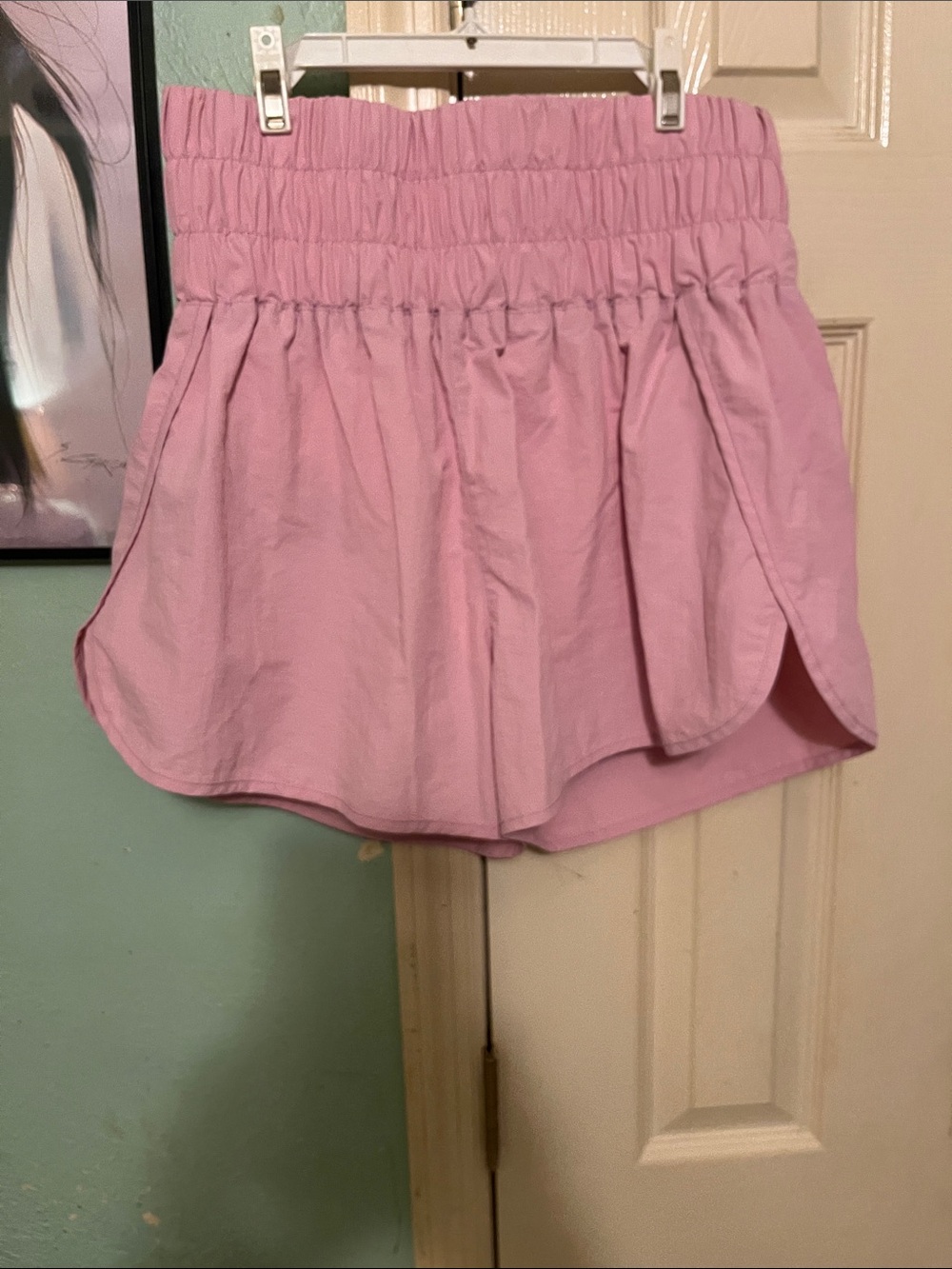 Zenana Outfitters Pink Elastic Waist Skirted Short